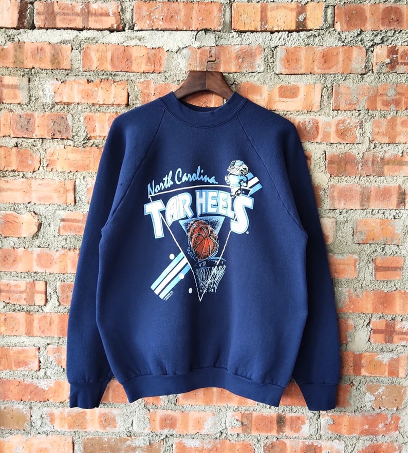 Vintage Unc Tar Heels Mascot Logo Shirt, Ncaa Unc Tar Heels Shirt, Vintage 90S University Of North Carolina Sweatshirt