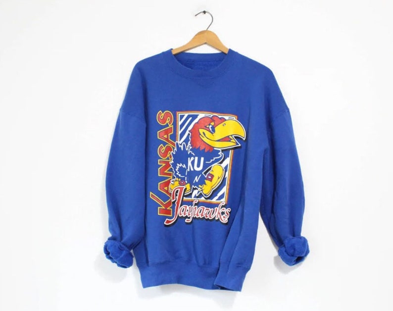 Vintage University Of Kansas Jayhawks Sweatshirt, Kansas Jayhawks Sweater