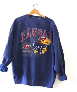 Vintage University Of Kansas Jayhawks Sweatshirt, Kansas Jayhawks Sweater, Vintage 90S Shirt