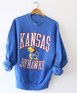 Vintage University Of Kansas Jayhawks Sweatshirt, Vintage 90S Shirt, Kansas University