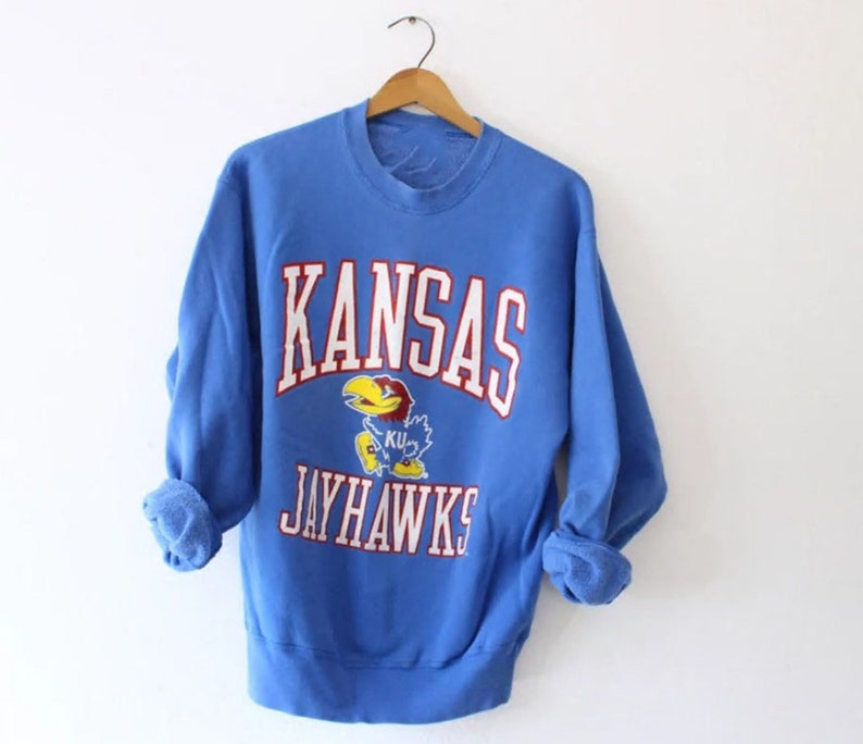Vintage University Of Kansas Jayhawks Sweatshirt, Vintage 90S Shirt, Kansas University
