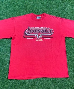 Vintage University Of Louisville Cardinals Shirt Kentucky Ncaa College Basketball 1990S 90S Sweatshirt Hoodie Full Size