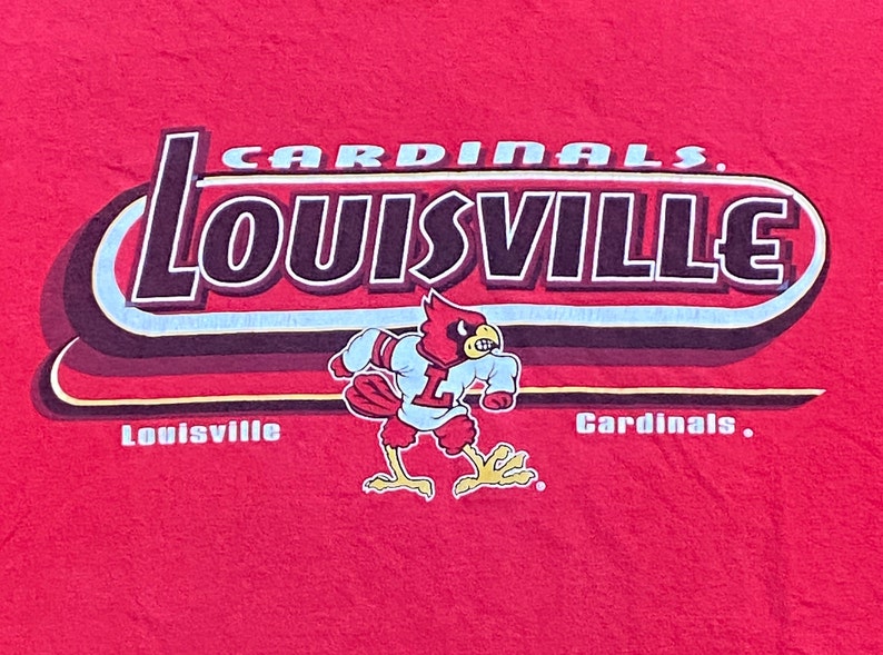 Vintage University Of Louisville Cardinals Shirt Kentucky Ncaa College Basketball 1990S 90S Sweatshirt Hoodie Full Size - Image 2
