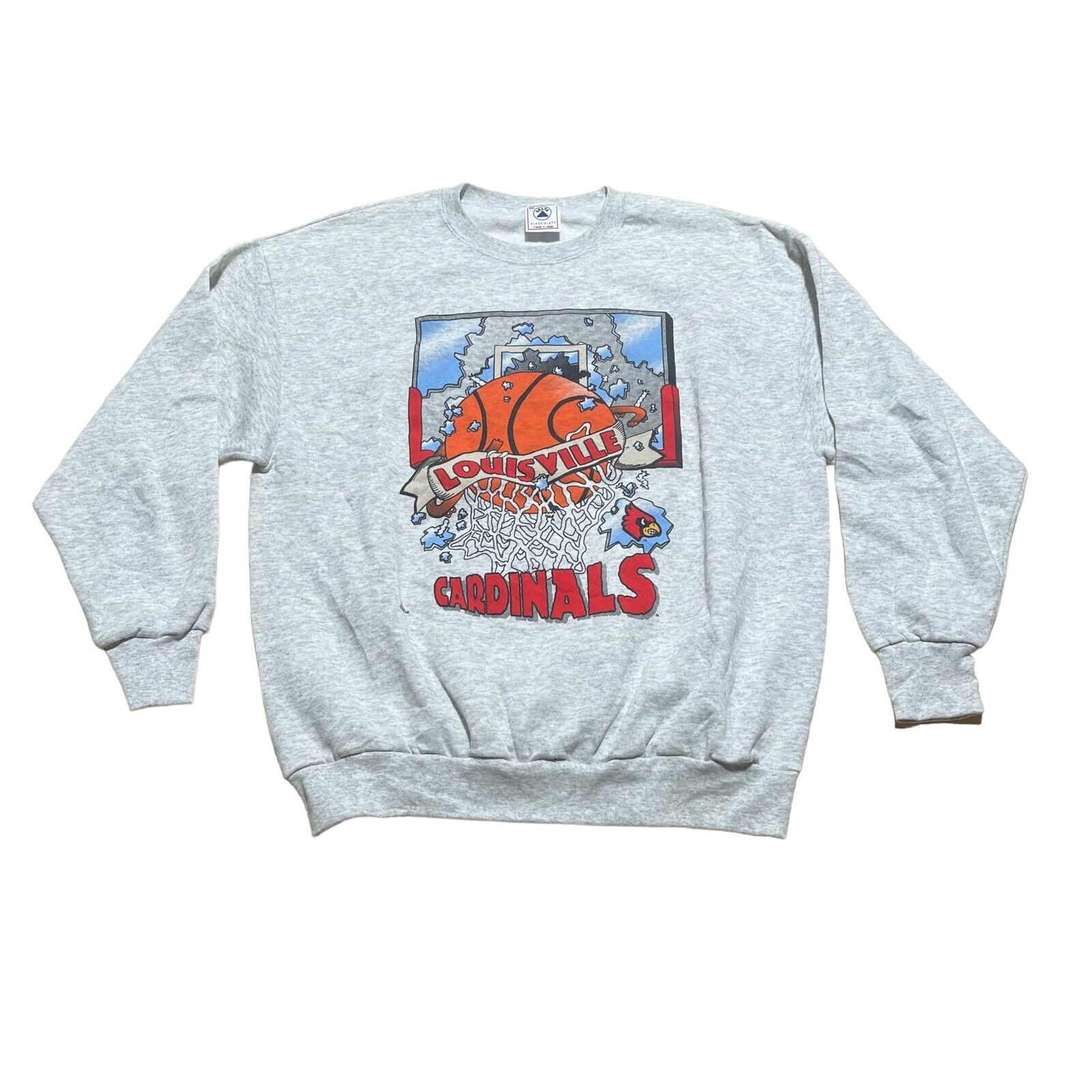 Vintage University Of Louisville Cardinals Sweatshirt Uofl Sweatshirt, Louisville Sweatshirt