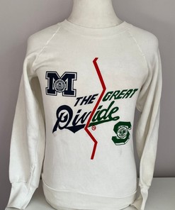Vintage University Of Michigan And Michigan Stage the Great Divide Ncaa Sports 1980s Sweatshirt