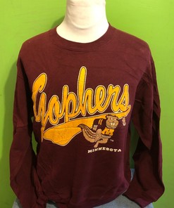 Vintage University Of Minnesota Golden Gophers 1980S Ncaa Crewneck Sweatshirt Minnesota Football