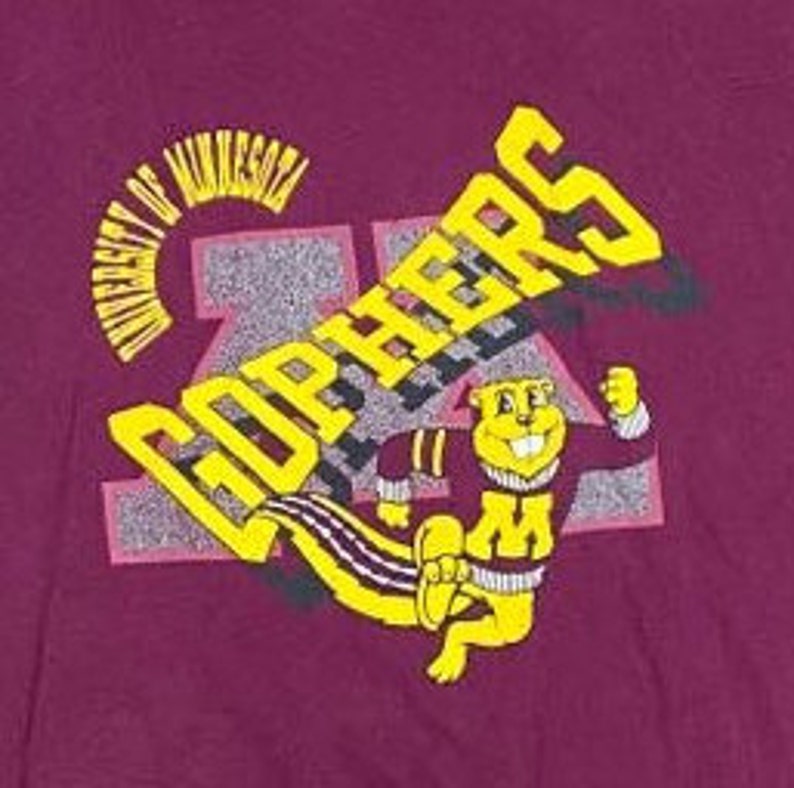 Vintage University Of Minnesota Golden Gophers Crewneck Sweatshirt 1980'S Ncaa Football 90S 80'S Rare - Image 2