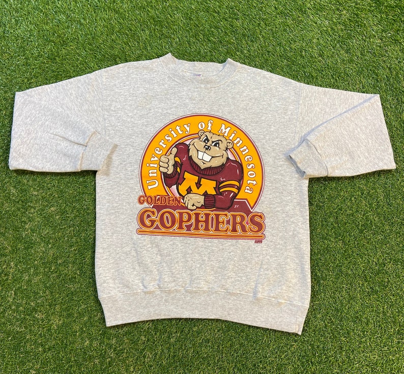Vintage University Of Minnesota Golden Gophers Crewneck Sweatshirt Soffe Ncaa College Football Pull Over 1990S 90S