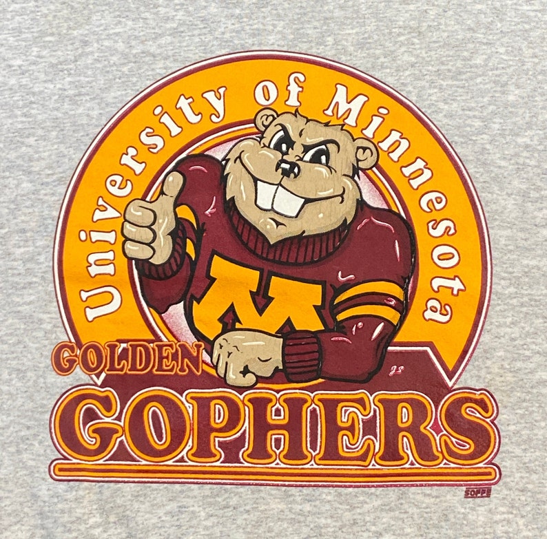 Vintage University Of Minnesota Golden Gophers Crewneck Sweatshirt Soffe Ncaa College Football Pull Over 1990S 90S - Image 2