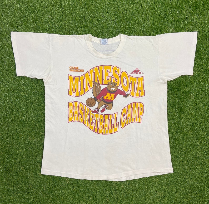 Vintage University Of Minnesota Golden Gophers T Shirt Shirt Apex One Ncaa College Basketball
