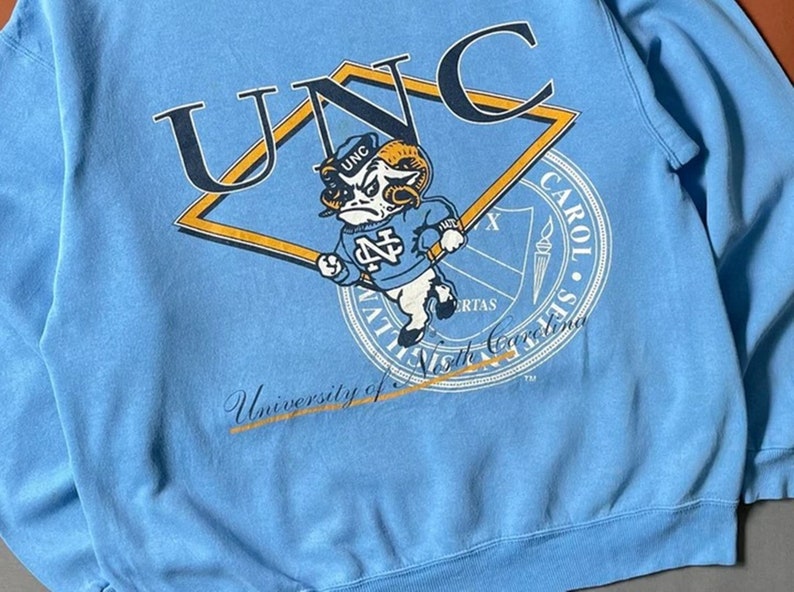 Vintage University Of North Carolina Tar Heels Crewneck Sweatshirt, North Carolina Shirt, Gift For Him - Image 2