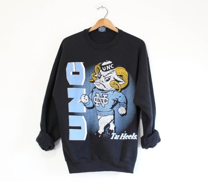 Vintage University Of North Carolina Unc Tar Heels Sweatshirt, 90S Sweatshirt, North Carolina Shirt