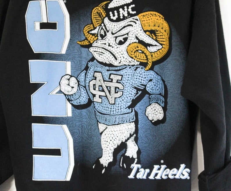 Vintage University Of North Carolina Unc Tar Heels Sweatshirt, 90S Sweatshirt, North Carolina Shirt - Image 2