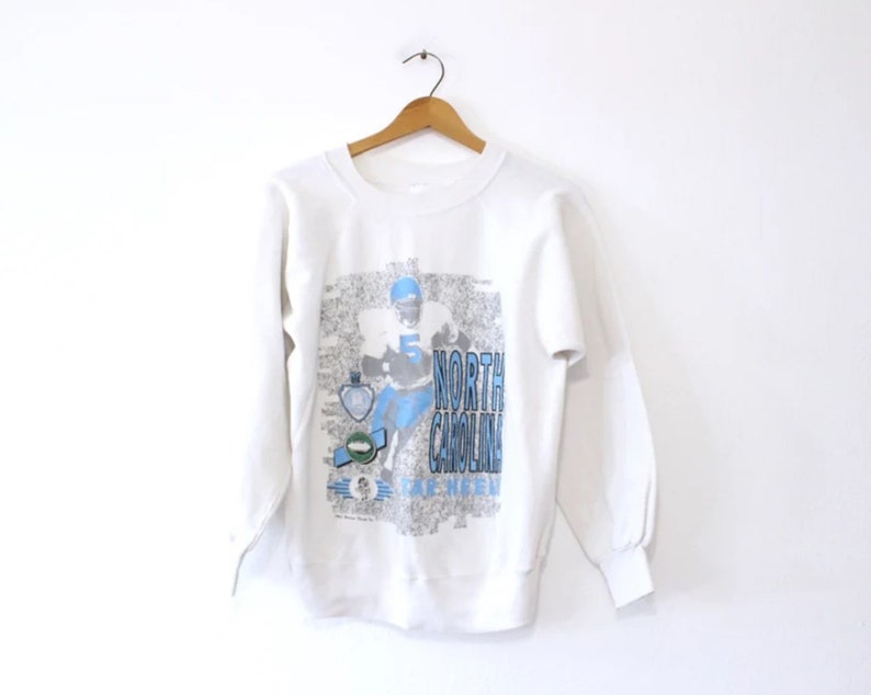 Vintage University Of North Carolina Unc Tar Heels Sweatshirt, Vintage 90S Shirt, Unc Tar Heels Sweater, College Shirts