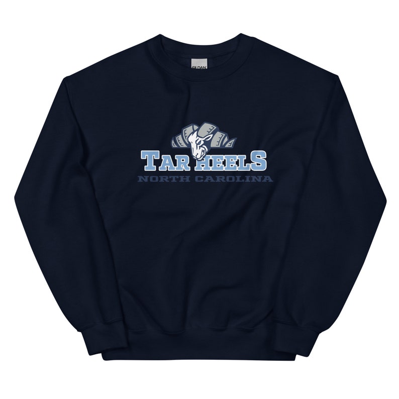 Vintage University Of North Carolina Unisex Tar Heels Crewneck Sweatshirt Gifts For Ncaa Fans - Image 4