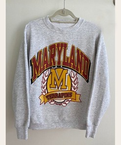 Vintage University of Maryland Logo Crewneck Sweatshirt, Indiana Hoosiers Shirt, NCAA Shirt, Football Vintage Shirt, Graphic Tee Shirt