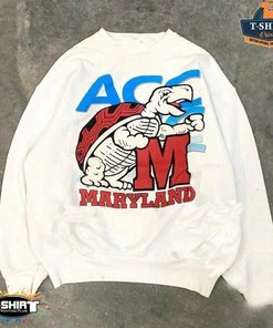 Vintage University of Maryland Logo Crewneck Sweatshirt, Maryland Logo Shirt, NCAA Shirt, Football Vintage Shirt, Graphic Tee Shirt