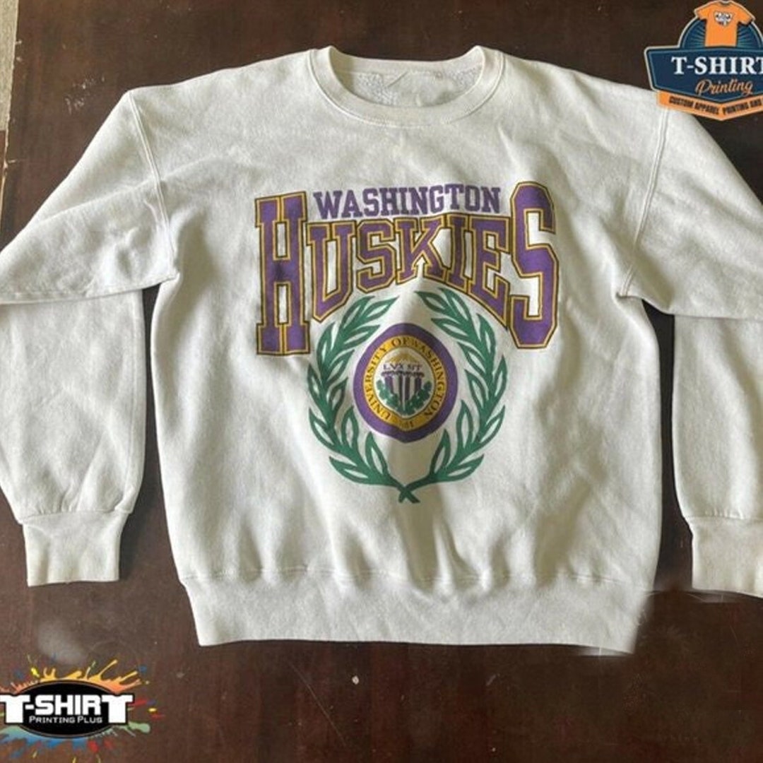 Vintage University of Washington Logo Sweatshirt, NCAA Washington Huskies Shirt, University of Washington, NCAA Shirt