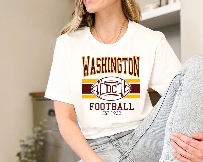 Vintage Washington Football Sweatshirt, Retro Washington Football Shirt for NFL Fans - Image 3