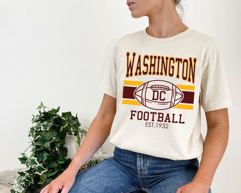 Vintage Washington Football Sweatshirt, Retro Washington Football Shirt for NFL Fans - Image 4
