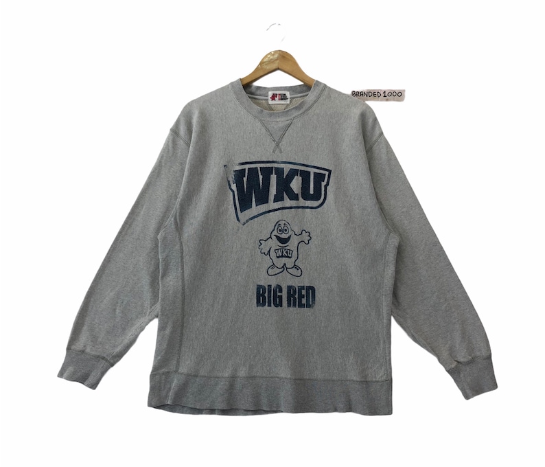 Vintage Western Kentucky University Sweatshirt Big Logo Western Kentucky University Spellout Sweater