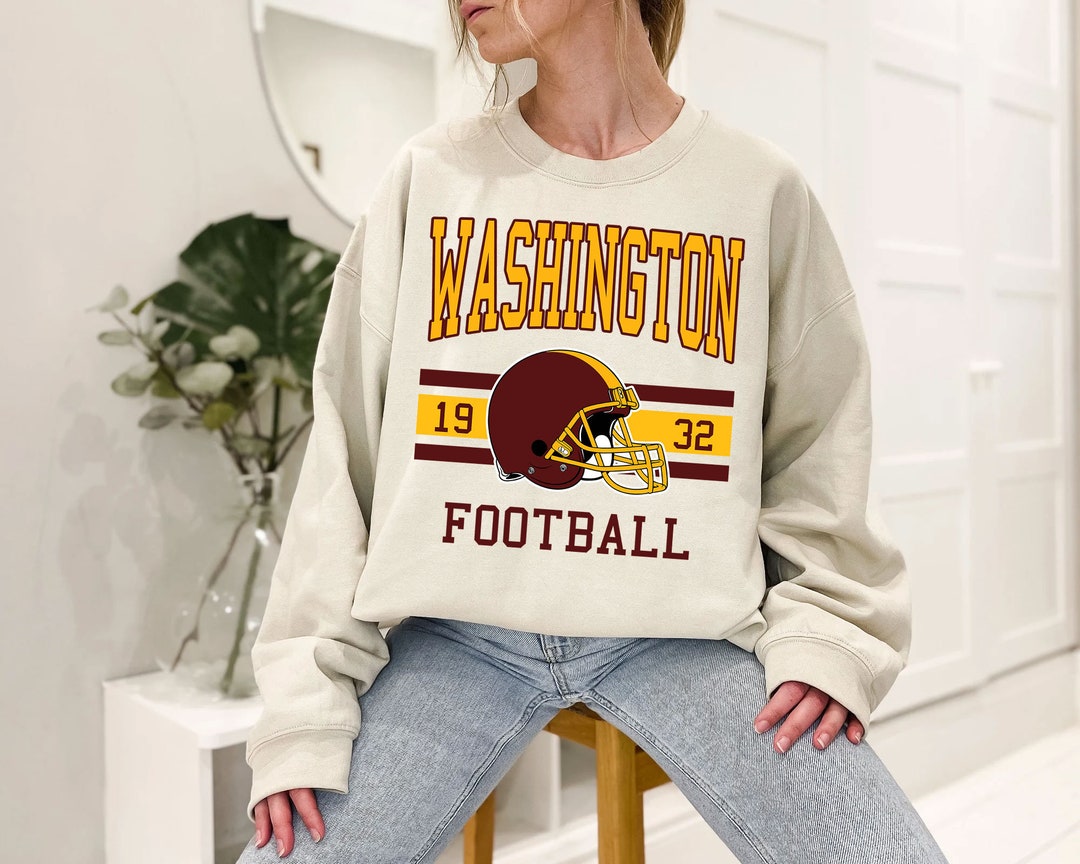 Washington Football Sweatshirt, Vintage Retro Washington Football Shirt for NFL Fans