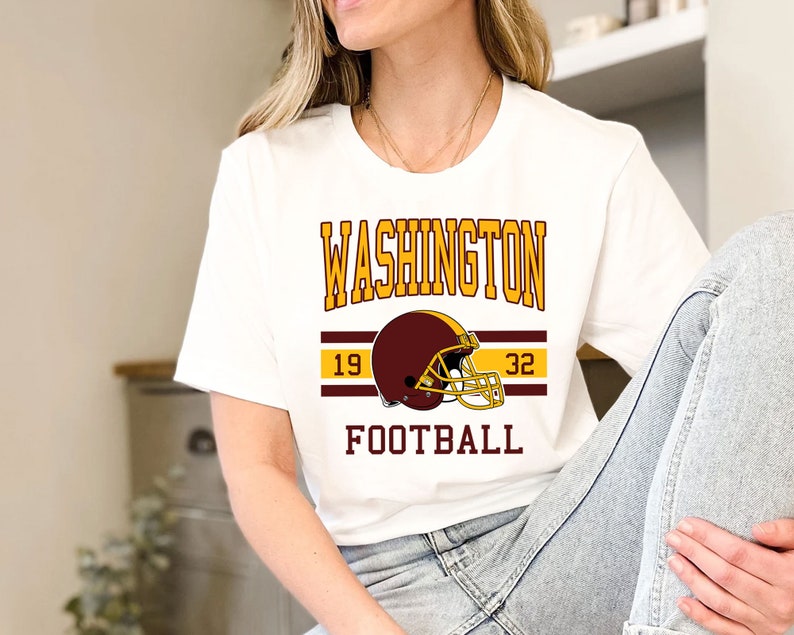 Washington Football Sweatshirt, Vintage Retro Washington Football Shirt for NFL Fans - Image 3