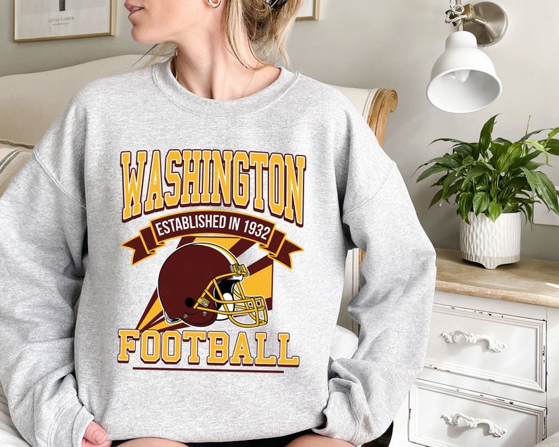 Washington Football Team Sweatshirt, Retro Washington Football Shirt for NFL Fans - Image 2