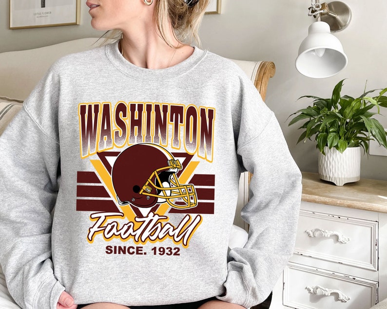 Washington Football Team Sweatshirt, Vintage Washington Football Shirt for NFL Fans - Image 2