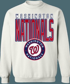 Washington Nationals Retro 90's MLB Crewneck Sweatshirt Hoodie Shirt for Baseball Fans