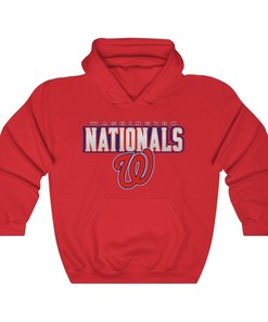 Washington Nationals Vintage 90's MLB Hoodie Sweatshirt Sport Shirt