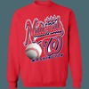 Washington Nationals Vintage MLB Crewneck Sweatshirt Hoodie Shirt for Baseball Fans