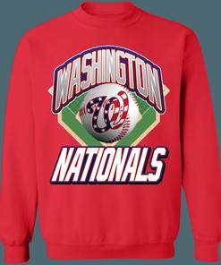 Washington Nationals Vintage MLB Crewneck Sweatshirt Hoodie Shirt for MLB Fans