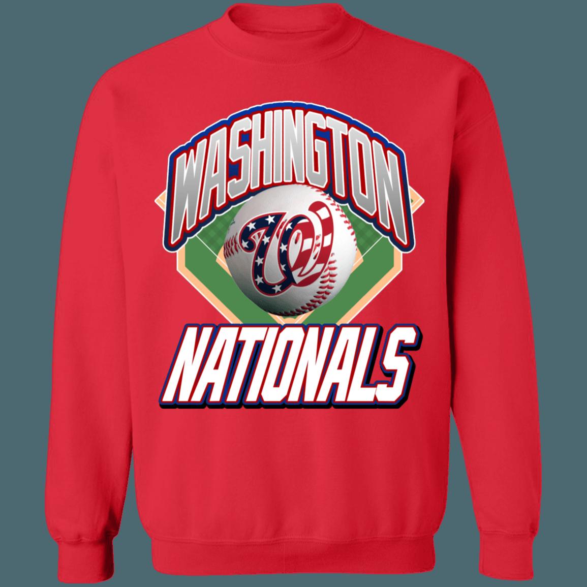 Washington Nationals Vintage MLB Crewneck Sweatshirt Hoodie Shirt for MLB Fans