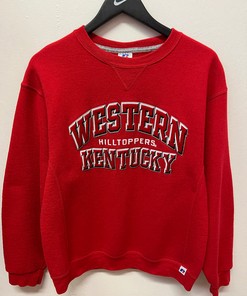 Western Kentucky Hilltoppers Varsity Letters Red Russell Athletic Crewneck Sweatshirt