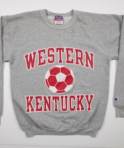 Western Kentucky University Sweatshirt Adult Small Gray College Crewneck Soccer