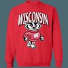 Wisconsin Badgers Vintage NCAA Crewneck Sweatshirt Hoodie Shirt Gifts for NCAA Fans