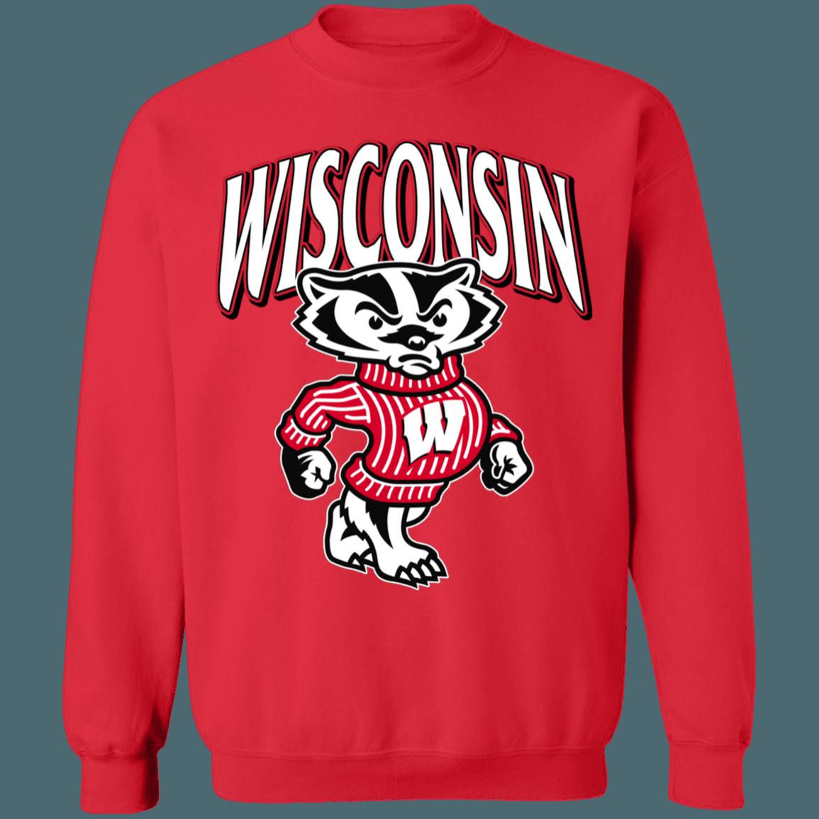 Wisconsin Badgers Vintage NCAA Crewneck Sweatshirt Hoodie Shirt Gifts for NCAA Fans