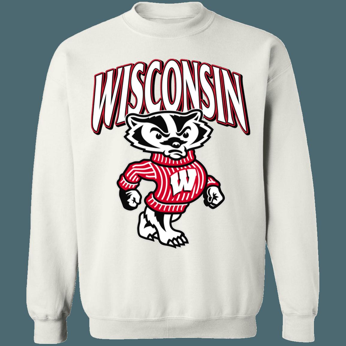 Wisconsin Badgers Vintage NCAA Crewneck Sweatshirt Hoodie Shirt Gifts for NCAA Fans - Image 4