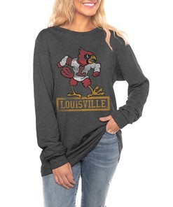 Women'S Gameday Couture Louisville Cardinals Tailgate Club Luxe Boyfriend T-Shirt Sweatshirt Hoodie Full Size