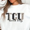 Womens Tcu Football Sweatshirt, Cheetah Tcu Shirt, Horned Frogs Sweatshirt, Trendy Football Shirt, Tcu Student Gifts