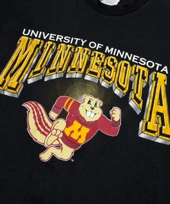 Y2K University Of Minnesota With Mascot Goldy Gopher Shirt Full Size, University Football Fan Shirts