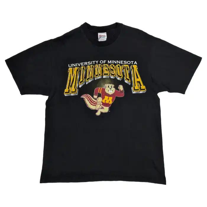 Y2K University Of Minnesota With Mascot Goldy Gopher Shirt Full Size, University Football Fan Shirts - Image 2