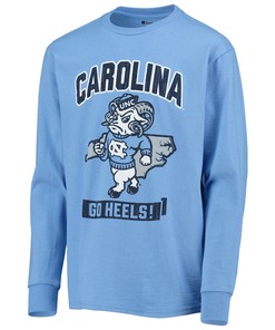 Youth Champion Carolina Blue North Carolina Tar Heels Strong Mascot Team Shirt Gifts For Ncaa Fans, College Shirts