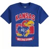 Youth Champion Royal Kansas Jayhawks Strong Mascot Shirt, Kansas Basketball Shirts Gifts
