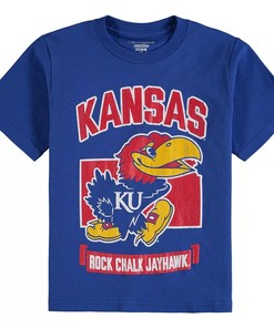 Youth Champion Royal Kansas Jayhawks Strong Mascot Shirt, Kansas Basketball Shirts Gifts