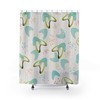 1950s Teal Mid Century Modern Shower Curtain | Retro Bathroom Decor | Guest Bathroom Decor