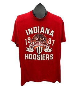 1980S Hoosiers T Shirt, 1987 Indiana University Hoosier Iu Champs Graphic Shirt