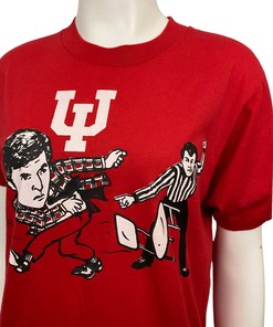 1980S Rare Iu Indiana University Bobby Knight Shirt Collectible Iu Hoosiers Shirt For Ncaa Fans