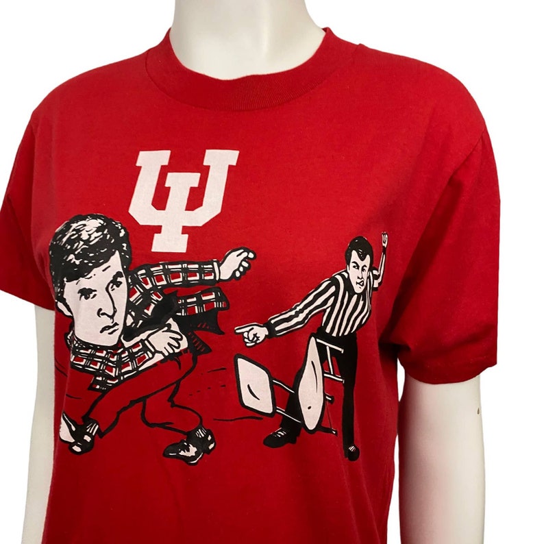 1980S Rare Iu Indiana University Bobby Knight Shirt Collectible Iu Hoosiers Shirt For Ncaa Fans